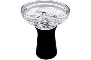 AGSDGAWD Hookah Bowl Phunnel Glass Shisha Bowl Compatible with Heat Management Systems and Foils Enhance Your Shisha Experience with Practical Design and Superior Flavor Retention (Color : Black)