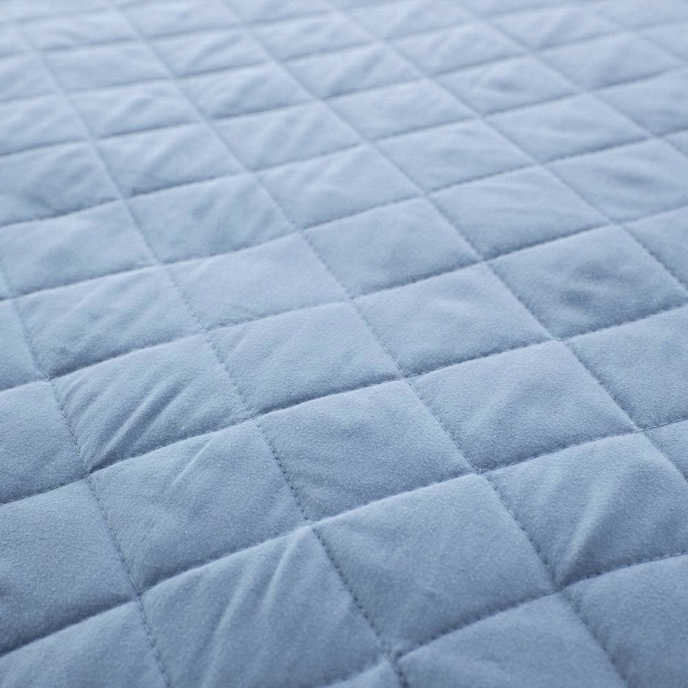 Quilt Set Solid Grayish Blue King Size(106\