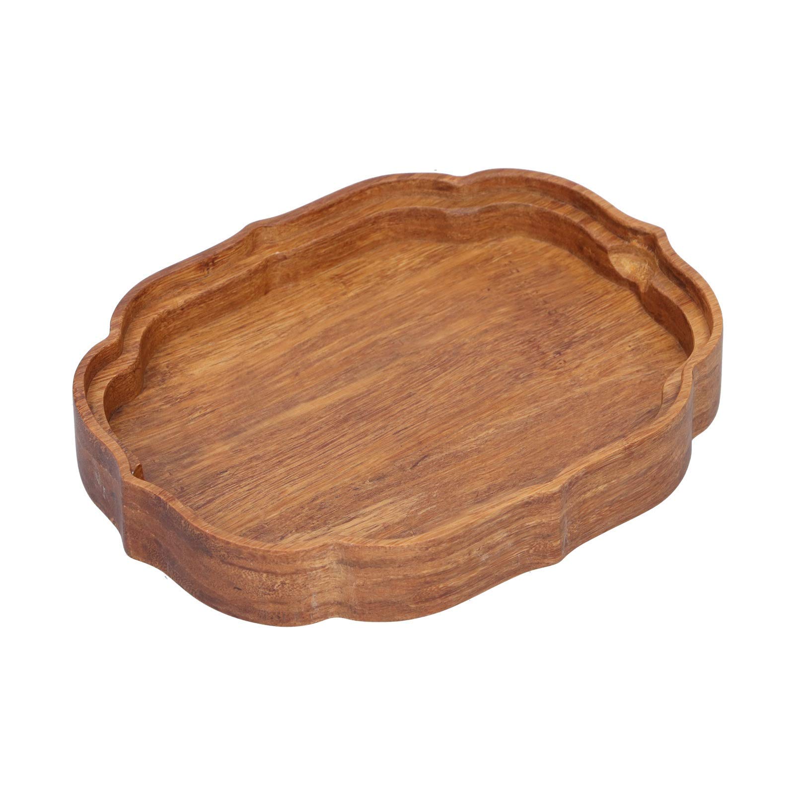 Atyhao Tea Tray, Chinese Bamboo Tea Tray Box Wooden Serving Tray with Water Storage for Kungfu Tea Set Accessories