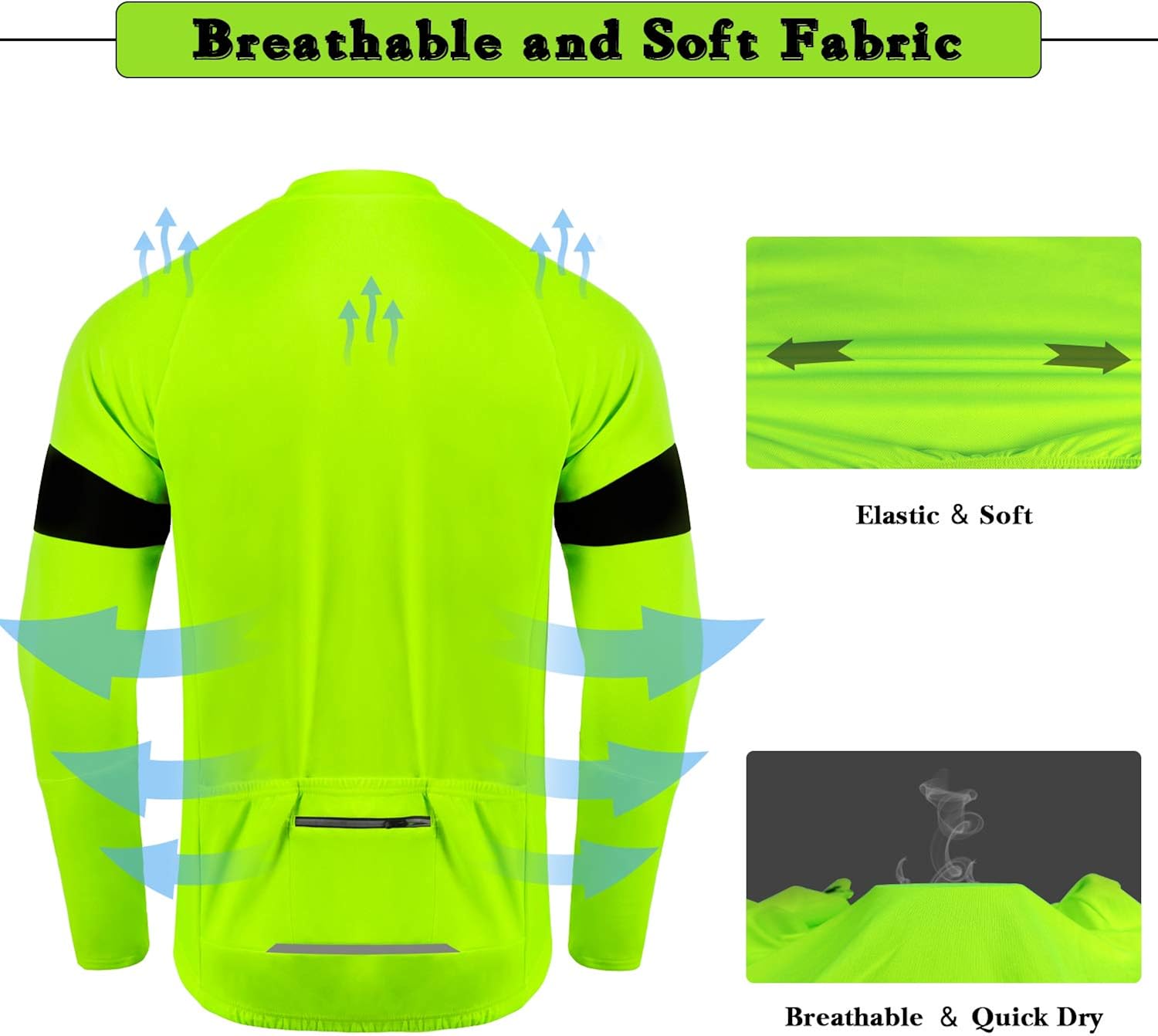 Dooy Men's Cycling Bike Jersey Long Sleeves Full Zipper Biking Shirts with Pockets, Breathable MTB Shirt Basic Series : Sports & Outdoors