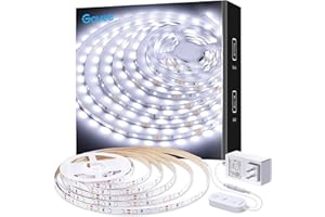 Govee White LED Light Strip, 16.4ft Dimmable Led Strip Lights White, Bright 6500K Daylight, Cuttable and Strong Adhesive, 300