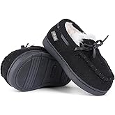 Toddler Kids' Moccasin House Shoes with Indoor Outdoor Memory Foam Sole Protection Slipper