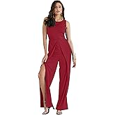 KOH KOH Womens 2026 Sleeveless Cocktail Wide Leg One Piece Jumpsuit Romper Playsuit