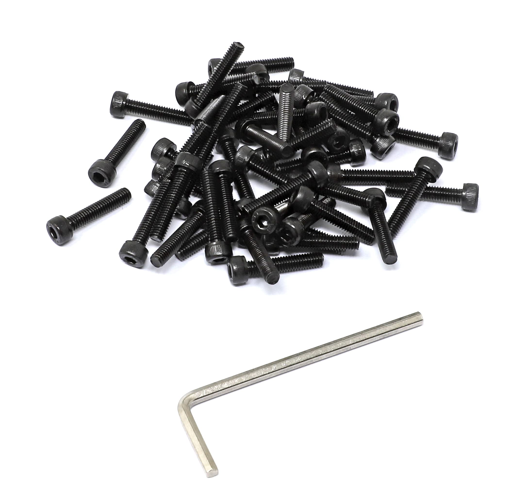 iexcell 50 Pcs Metric M4-0.7 x 20 Alloy Steel 12.9 Grade Hex Socket Head Cap Screws Bolts Kit