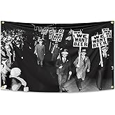 We Want Beer Funny Flag 3X5 Ft Indoor Decorated Flag with 4 Brass Grommets for Bedroom College Dorm Room Yard Decor