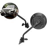 JOYTUTUS Doors Off Mirrors for 2018-2026 Wrangler JL 2020-2026 Gladiator JT | Quick Release, Broad vision No Vibrate &amp; Wobble, US Flag Pattern