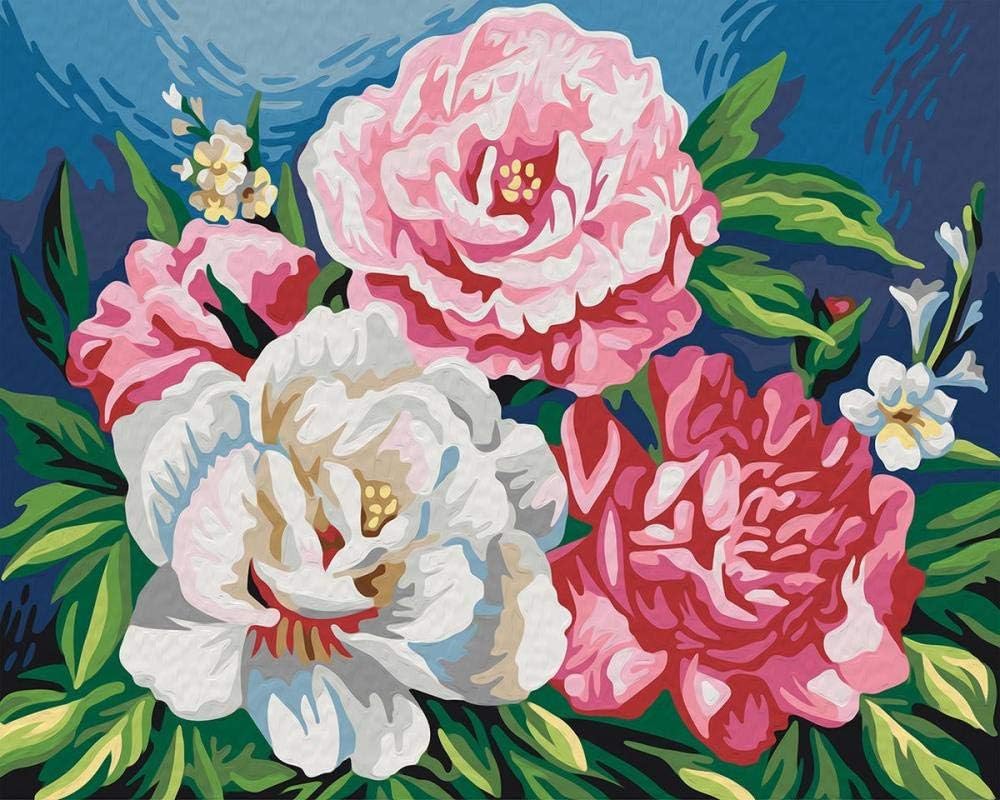 Paint by Numbers for Adults Blooming Beautiful Roses