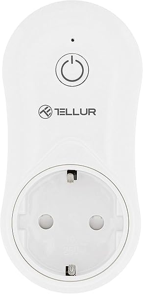 TELLUR Enchufe de CA Smart WiFi Aplicacin para Smartphone Compatible con Alexa y Google Assistant USB 1A 2400W