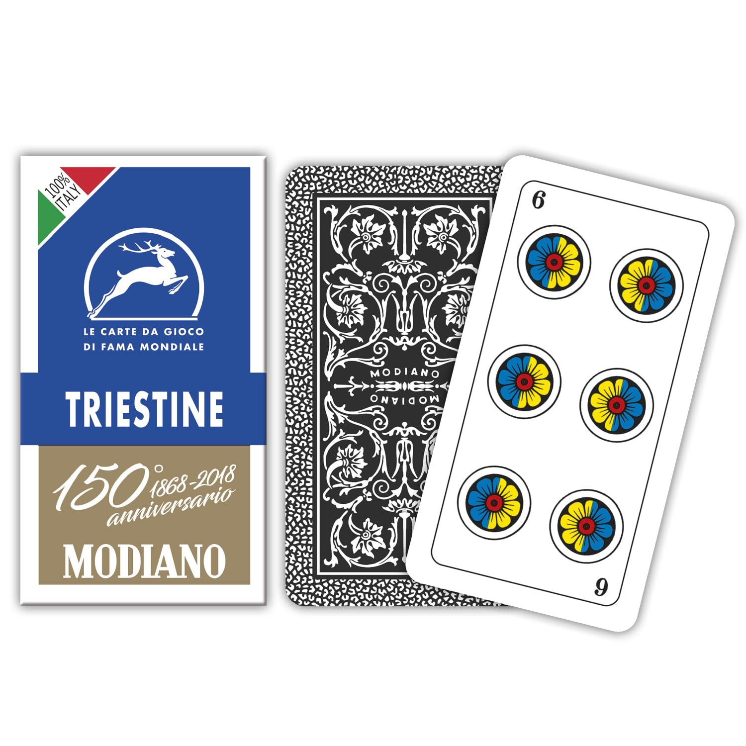 Modiano - Triestine regional playing cards, Blue Color, 300146