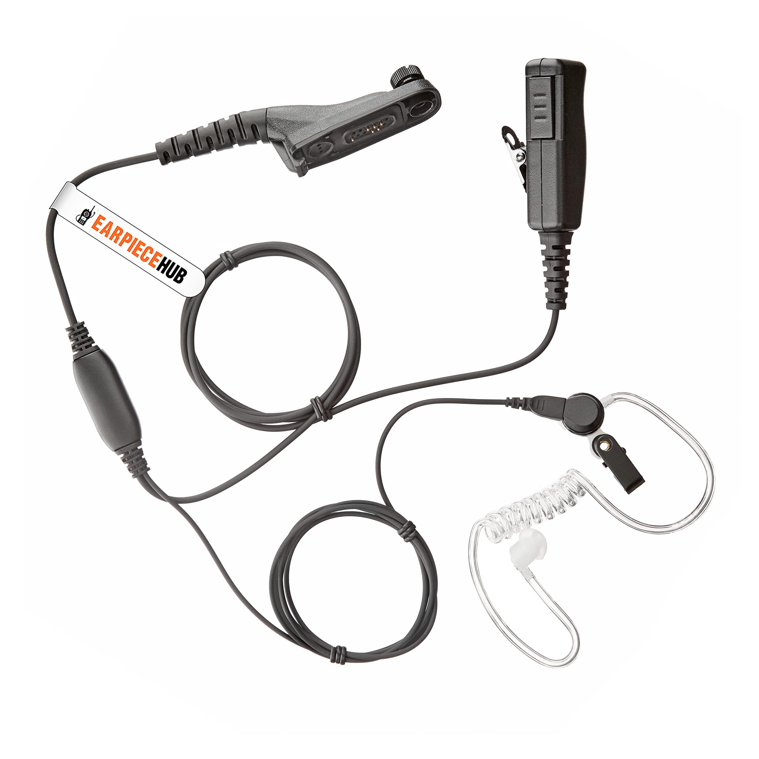EarpieceHub Heavy Duty (HD) Earpiece for MOTOROLA MOTOTRBO Radio (Multi Pin) DP3400, DP3600, DP3401, DP3601, DP4400, DP4401 DP4600, DP4601, DP4800, DP4801