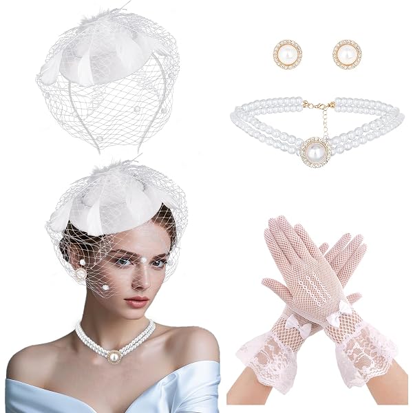 Bniksok 5-Pack Khaki Apricot Fascinator Hat for Women Tea  display picture 1