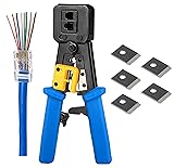 PETECHTOOL RJ45 Crimp Tool Ethernet Pass Thru
