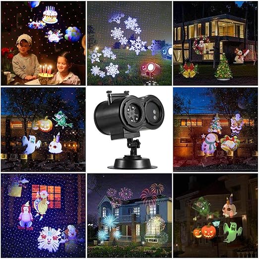 Decdeal Luces de Proyector de Navidad de Halloween, 12 ...