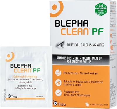 Thea Pharma Blephaclean PF Daily Eyelid Wipes 20 Plastic-Free Sterile