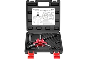 BILITOOLS Harmonic Balancer Puller Set, Upgraded 3-Jaw Pulley Puller with Holding Tool for Removing Harmonic Damper Balancers Compatible with Chevy, GM, Chrysler, Ford etc.