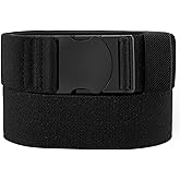 JEKIXHUA Elastic Belts for Men Stretch Nylon Belt With No Metal Plastic Buckle, Lightweight Golf Hiking Travel Belt