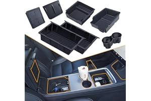 Center Console Organizer Tray for Tesla Model Y 2024 2023-2020, BANKKY 7PCS Interior Accessories with Armrest Storage Tray an