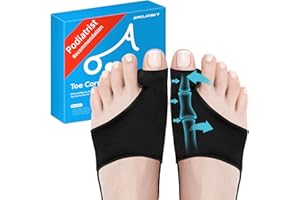 Awojrsky Bunion Corrector for Women Big Toe Straightener Bunion Corrector for Men, Relief splints Reduce Pain and Correct Toe Alignment, Brace Day/Night, fit for R/L,Washable(Black 2-Pack)