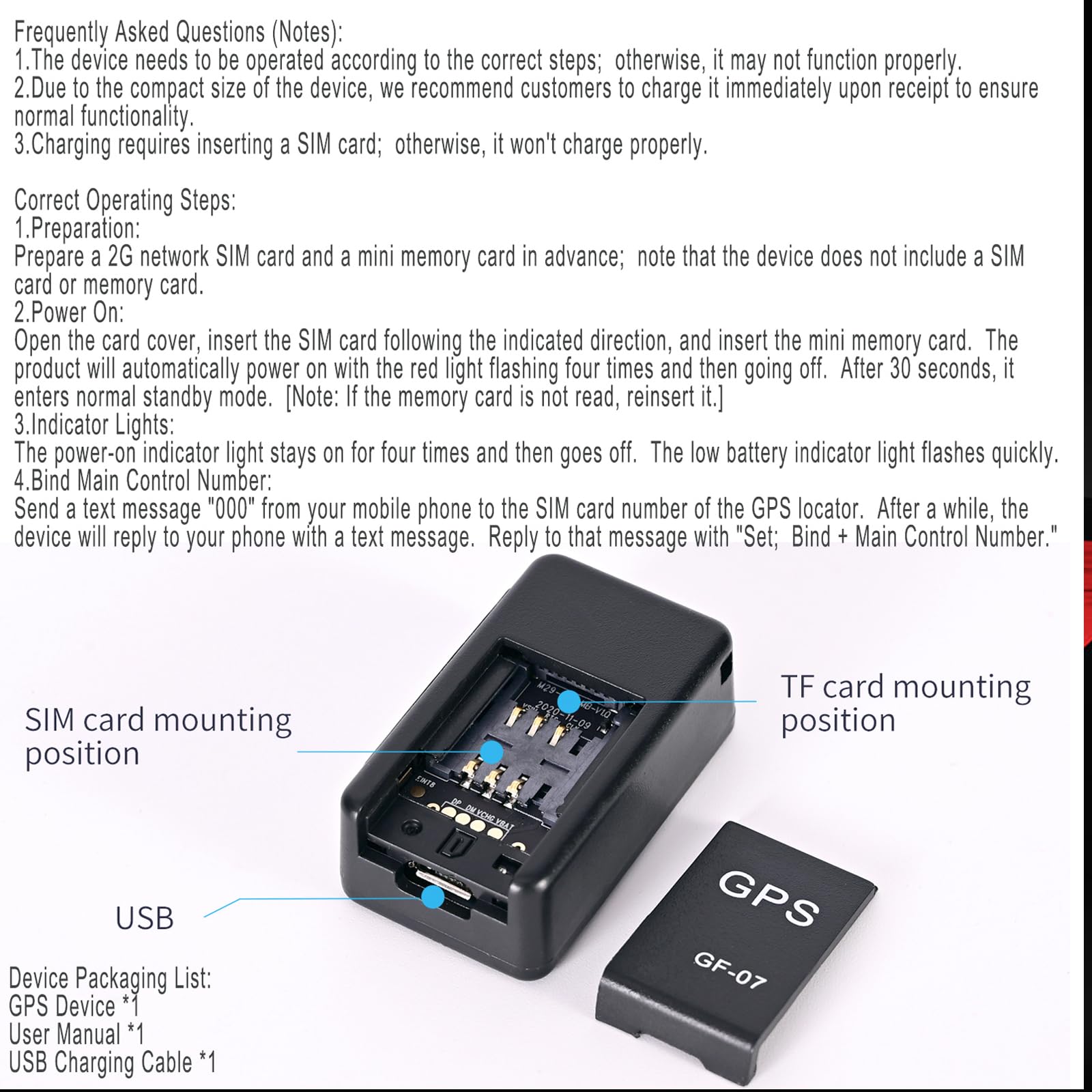 Mini GPS Tracker for Vehicles No Monthly Fee - Real-time Wireless Hidden GPS Trackers Device for Car with Smart Phone app