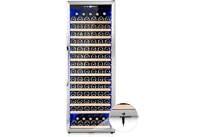 VELIVI Wine Cooler Refrigerator, 179 Bottles Professional Wine Fridge with Powerful Compressor,Quiet Operation and Elegant Design for Wine Lovers