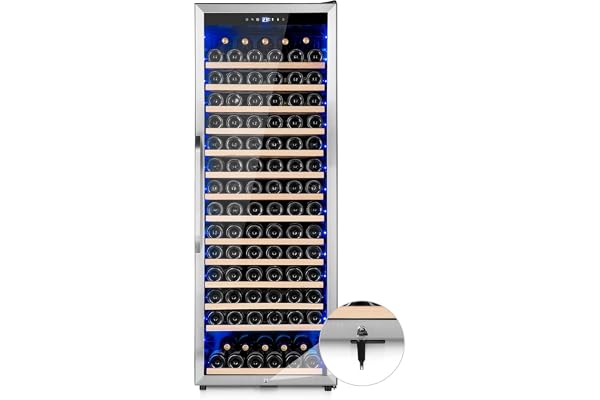 Velivi Wine Cooler Refrigerator, 179 Bottles Professional Wine Fridge with Powerful Compressor,Quiet Operation and Elegant Design for Wine Lovers