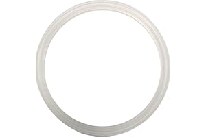 DR.COMPONENT 6" Sanitary Standard Flange Tri-Clamp Gaskets, (Pack of 2), Clear Silicone