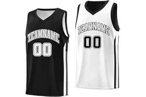 Custom Reversible Basketball Jersey - Personalize Team Uniform Design Your Own Name & Number for Men/Youth