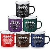 Norme 6 Pcs Team Gifts Bulk for Employee Coworker Office Staff from Boss, Welcome Best Team Ever Enamel Coffee Mugs 12oz Thank You Appreciation Gift for Social Worker Teacher Nurse (Colored)