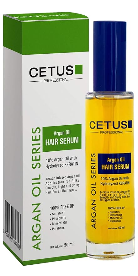 Buy Cetus Argan Oil Hair Serum Enriched With Hydrolyzed Keratin