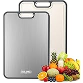 Titanium Cutting Board for Kitchen, Cutting Board Double Sided Food Grade, Pure Titanium/PP, Easy to Clean Large Size 16”×11”