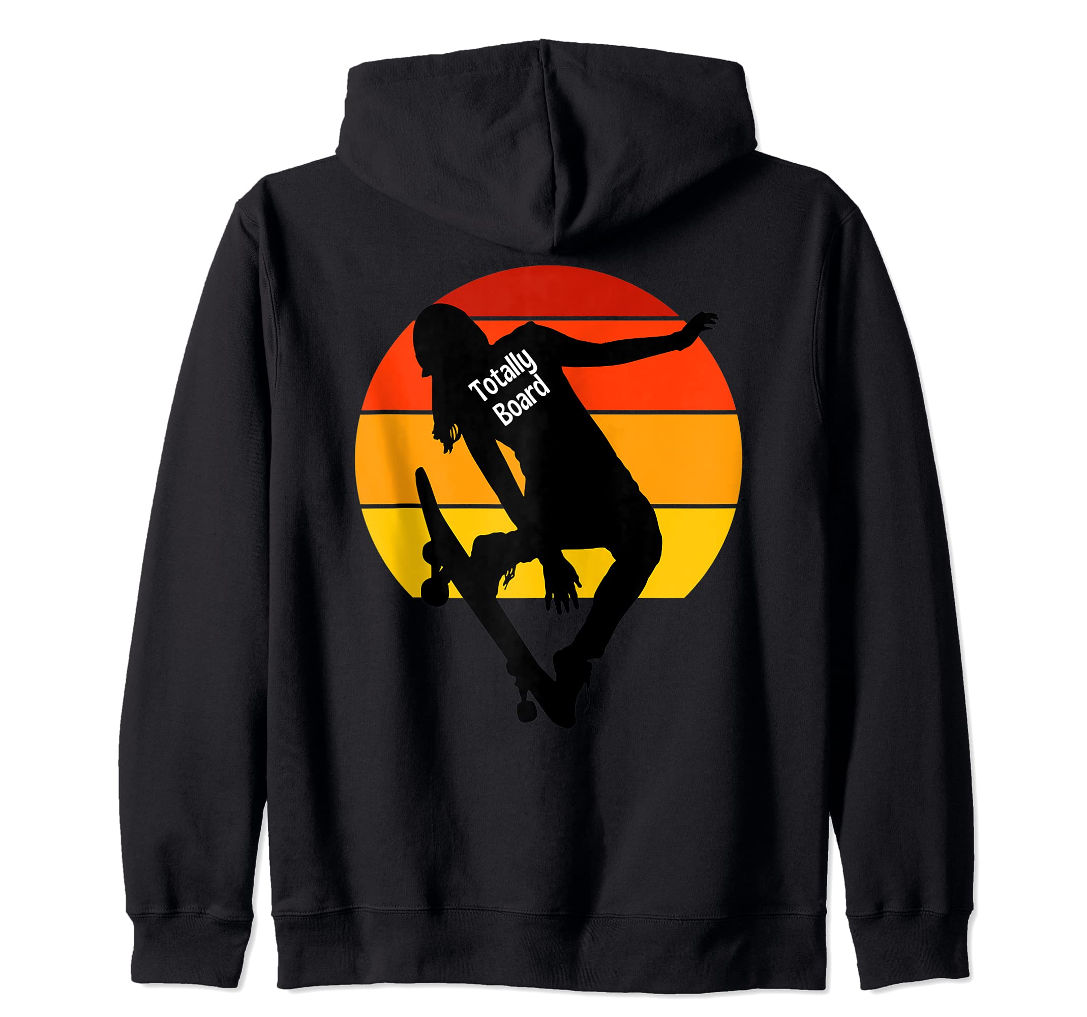 Skateboarding Silhouette Girl Longboard Pro Skateboard trick Zip Hoodie
