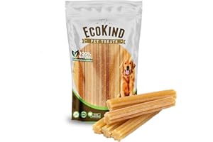 EcoKind Pet Treats Premium Gold Chicken Flavored Churro Chews | All Natural Himalayan Yak Cheese Dog Chew for Small to Large Dogs | Keeps Dogs Busy & Enjoying Indoors & Outdoor Use (5 Sticks)