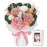 Waipfaru Preserved Flowers, Dusty Fresh Bouquet with Gift Box, Flowers for Delivery Prime, That Last 1-3 Years, Forever Flowers for Women Mother Day Anniversary Birthday