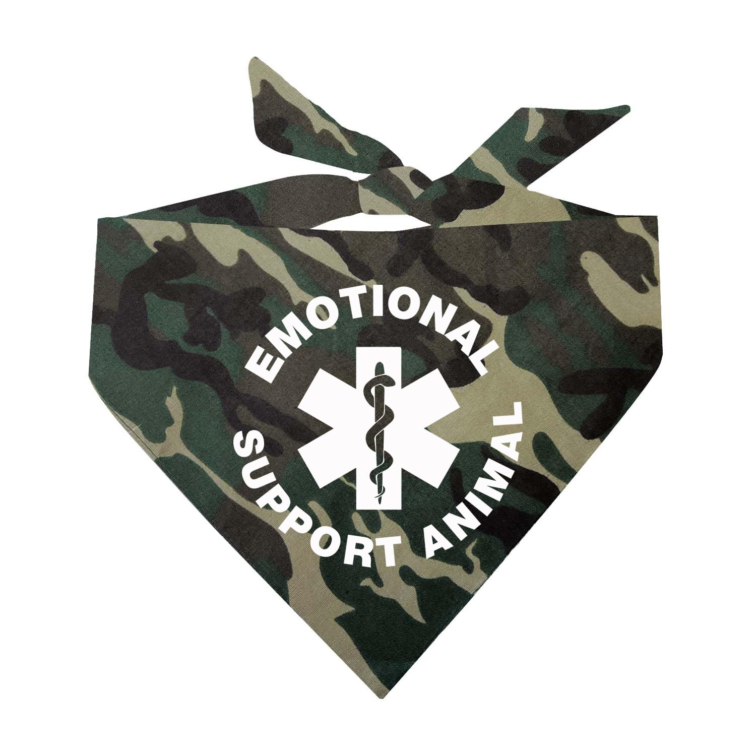 Emotional Support Animal Printed Dog Bandana (Assorted Colors)