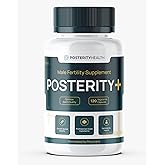 Posterity+ Male Fertility Supplement – Formulated with L Carnitine, Zinc, CoQ10, Vitamin A, C and E – Fertility Supplement for Men Supports Sperm Count, Health, Shape, Movement & More – 120 Capsules