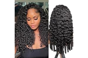 ISEE Half Wig Human Hair for Women 18 Inch Burmese Curly with Spiral Curls End Glueless Wigs 180% Density Flip Over Beginner Friendly Wear Go Drawstring Wig No Glue No Sew Natural Color & Easy Install
