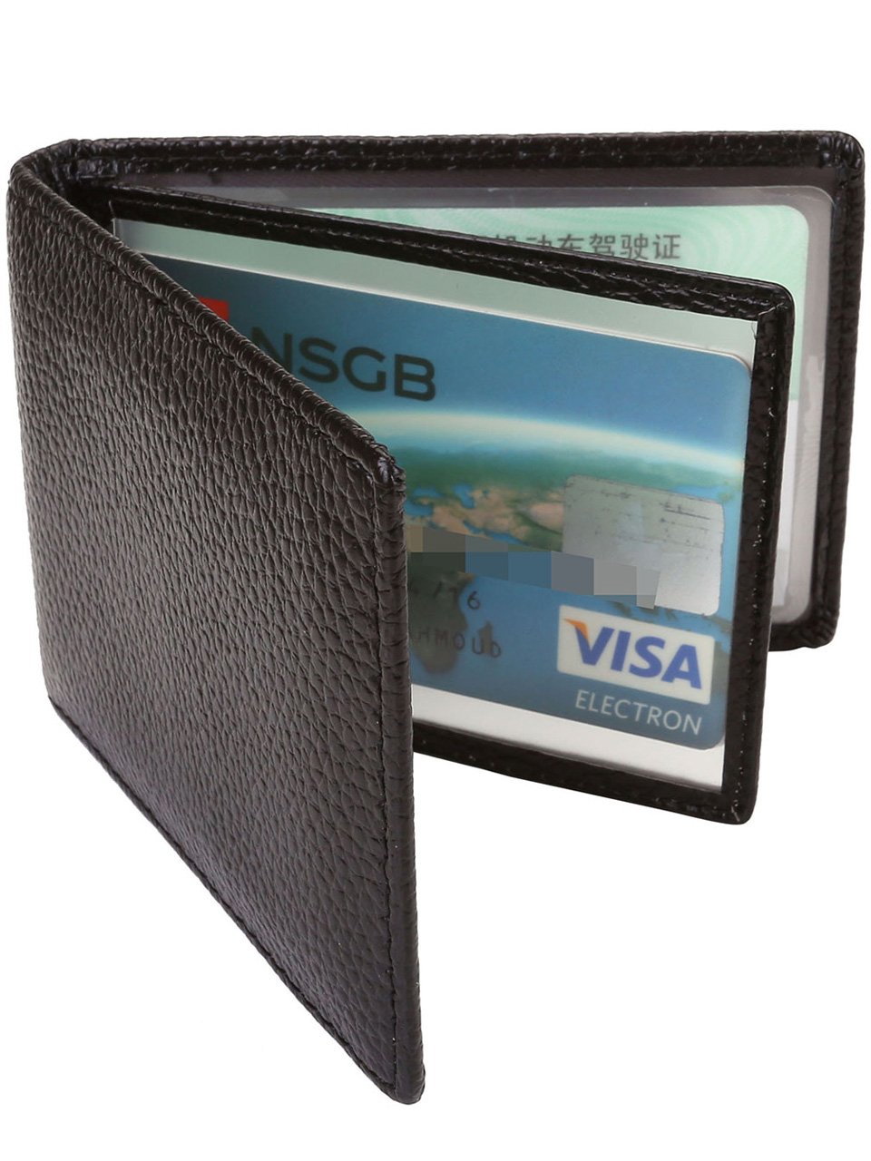 Ayliss RFID Blocking Leather Wallet Slim Minimalist Pocket Wallet Card Holder,Black