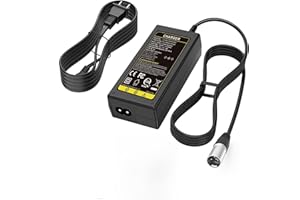 FUTUREBATT 44V 1.5A Scooter Battery Charger (for 36V Lead Acid Battery) Razor MX500 MX650 SX500, Schwinn S600 S750 S1000 X1000, IZIP I600 I750 I1000, Mongoose M750, X-Treme X-600 650, Stealth X1000, Evo 500 1000