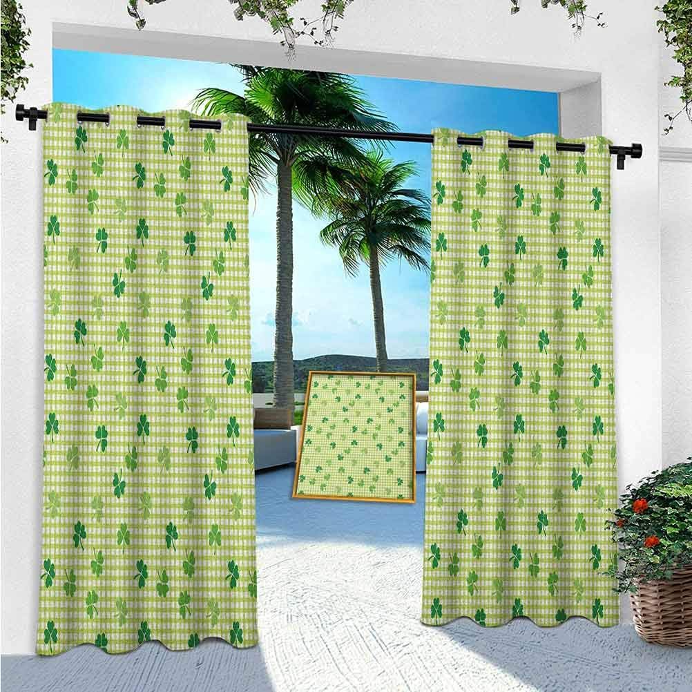 YUAZHOQI Irish Patio Curtains, Retro Classical Checkered Pattern with