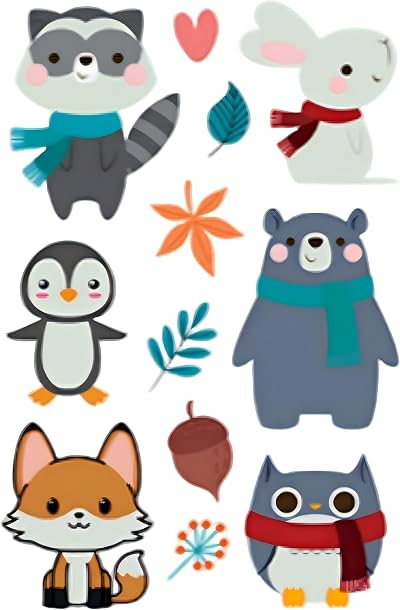 ECHOCUBE Temporary Tattoos Kids 10 Sheets 100 Cartoon Patterns Waterproof Fake