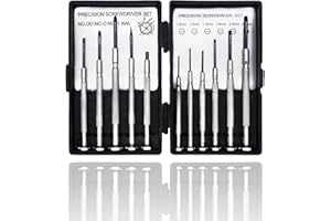 SENKIILA 11 Pcs Mini Screwdriver Set - Flathead & Phillips Screwdriver Kit for Glasses, Watch, Phone, Toys & Computer Repair