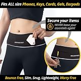 Build & Fitness Running Belt Flip Waist Belt Phone Holder Key Clip view 2