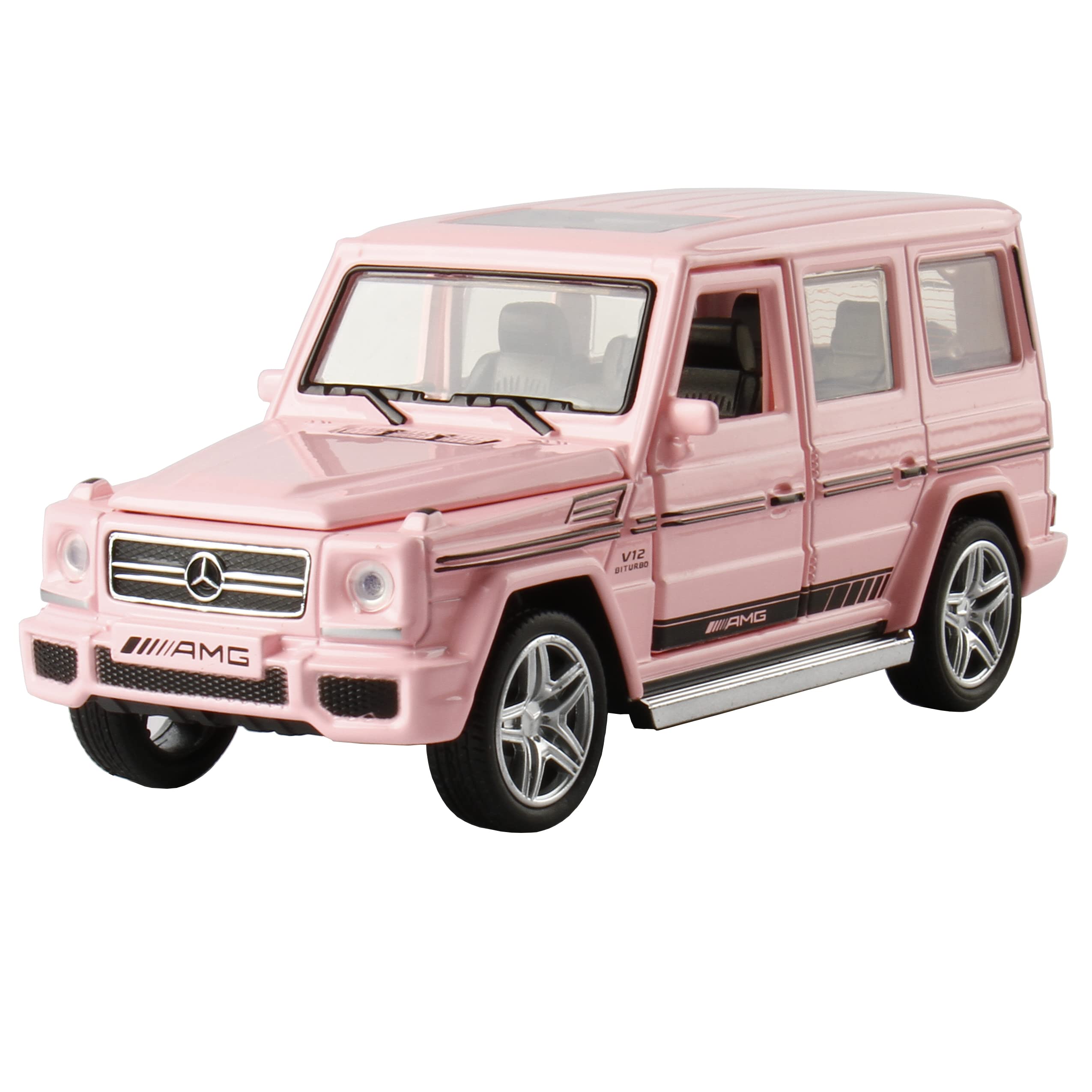 Photo 1 of iLooboo Alloy Collectible Pink G65 Toy Vehicle Pull Back Die-Cast Car Model with Lights and Sound