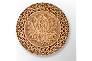 GENERIC Multilayer Wooden Mandala Wall Art | Handcrafted 8-Layered Bohemian Hanging Decoration for Home, Bedroom, Living Room, Meditation & Spiritual Spaces | Classic Wooden Mandala Wall Hanging Decor