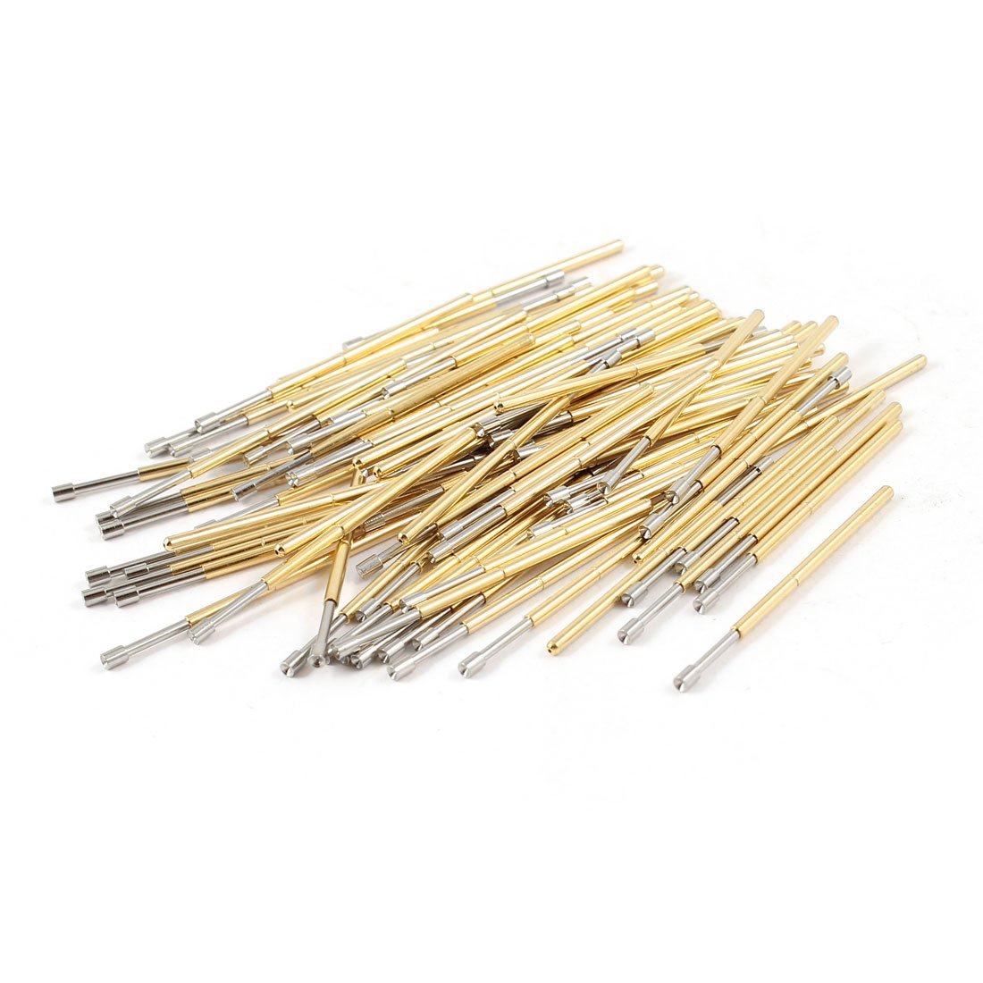 sourcing map 100 Pcs P100-A2 1.5mm Tip Dia 33.3mm Length Spring Test Probes Pin