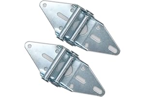 WULANKD 2 Packs Garage Door Hinges #2 with Galvanized Finish - Heavy Duty 14 Gauge Steel, Suitable for Residential/Light Commercial Garage Door Replacement