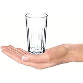 Carlisle FoodService Products Bistro Tumbler Plastic Tumbler for Restaurants, Catering, Kitchens, Plastic, 4.2 Ounces, Clear