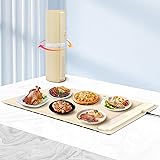 Electric Warming Tray with Adjustable Temperature, Flexible Food Warmer Fast Heating, Portable Electric Warming Hot Plates Tr