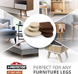 X-ProtectoR Premium Two Colors Pack Furniture Pads 133 Pieces Brown Beige view 2
