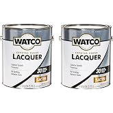 Watco Satin Clear Lacquer Finish | Fast Drying Coating, Durable Protective Layer, Suitable For Furniture Cabinets And Trim, Gallon